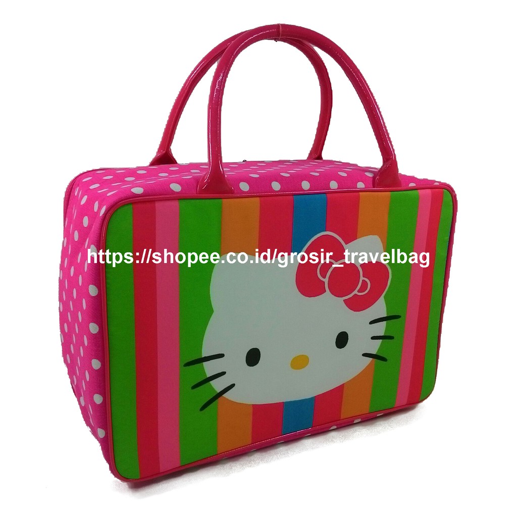 Travel bag kanvas hello kitty