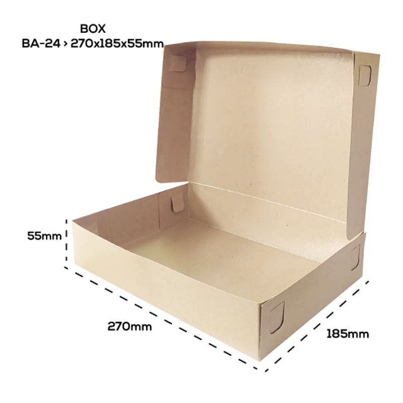 Dus Donat Box Donat Isi 6 Dus Donat (B24K4-27X18.5X5.5 Cm)