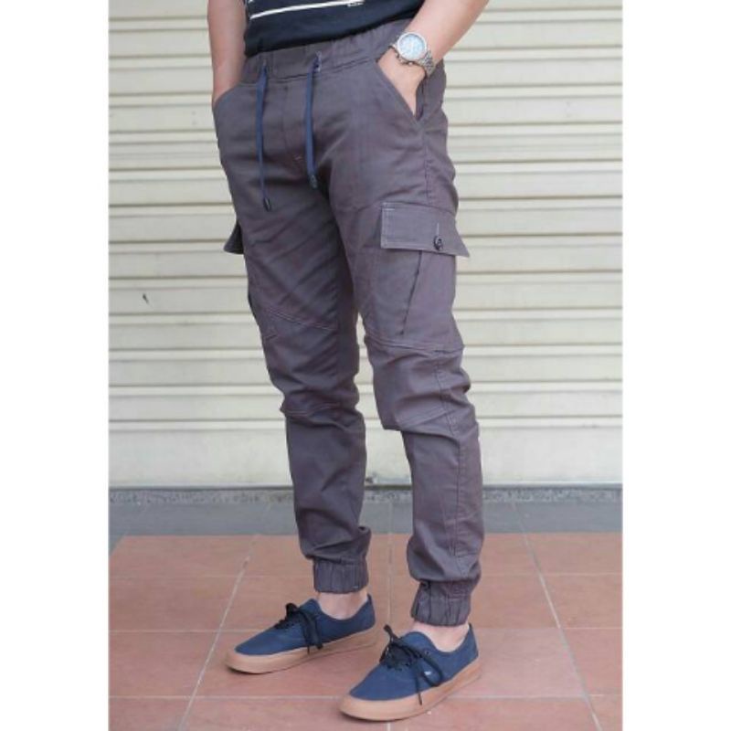 Celana Jogger Cargo Pria L-XL Katun Sogo