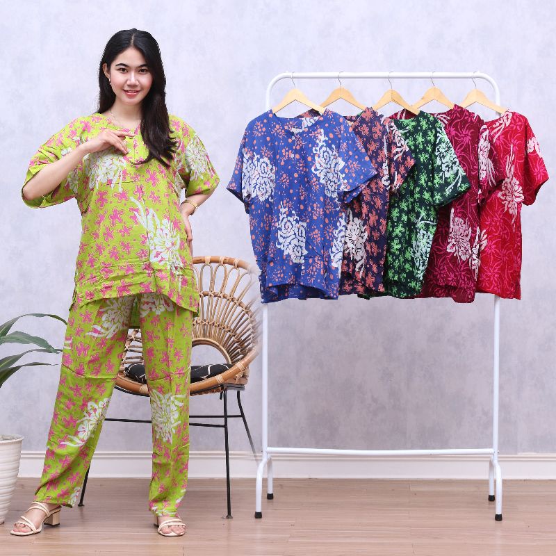 Harga Gila Setelan Celana Panjang Batik Cap Motif Bunga Jumbo Ld 120 g7kV1wim8Qw7wB