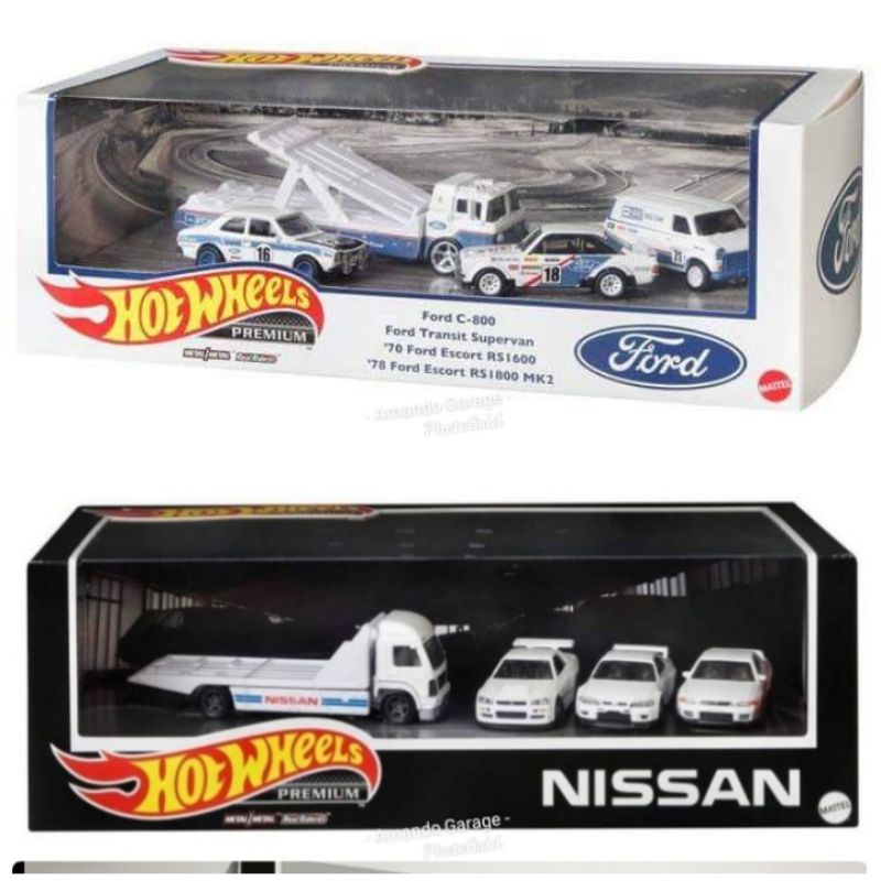 Hot Wheels PAKET NISSAN SKYLINE DIORAMA AND FORD DIORAMA R34 R33 r32 aero lift c800 transit supervan escort rs1600