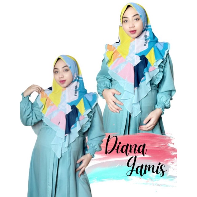 DIANA GAMIS & HIJAB 1SET ( Hijab Syar'i)