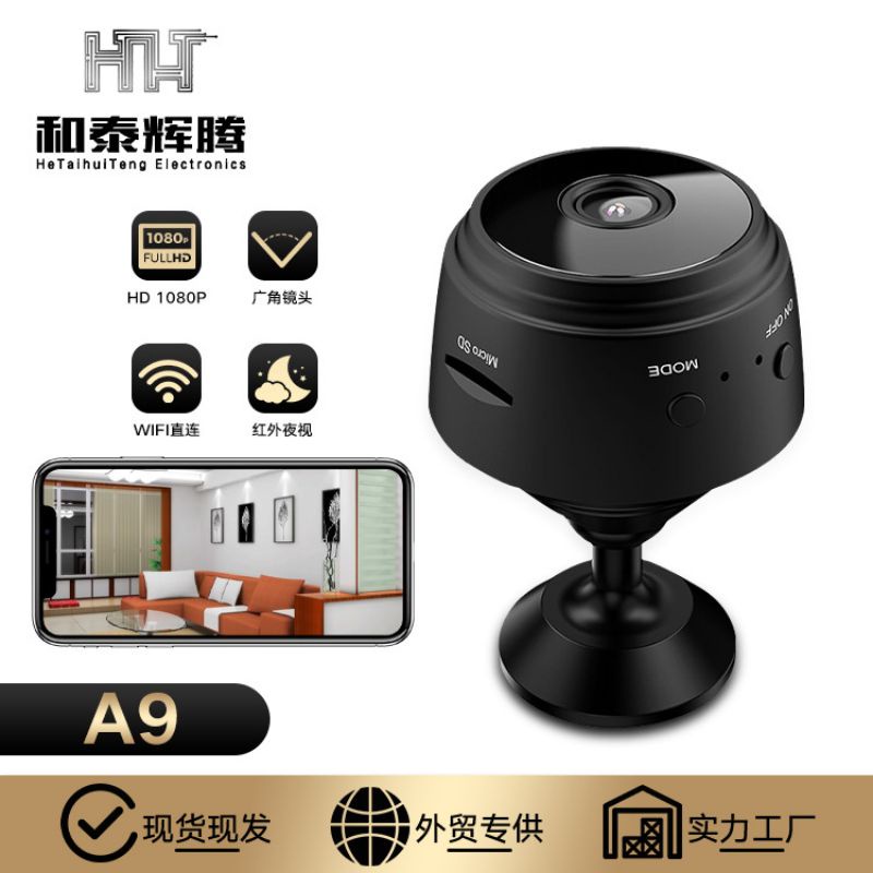 (100% BARANG ORI) Cctv Mini a9Wireless A9 Mini Camera Wifi Hd 1080P Micro Kamera kecil Smart  Kamera Anti maling kamera pengintai kamera jarak jauh Cctv Mini WiFi IP Camera CCTV 1080P - A9 -7RCC07BK
