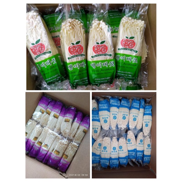 

JAMUR ENOKI IMPORT 1BOX ISI 50PCS