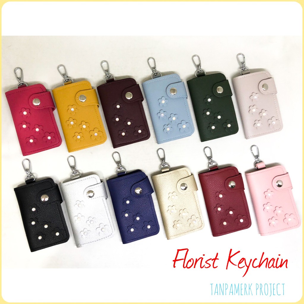 gantungan kunci TanpaMerk original florist keychain dompet stnk murah