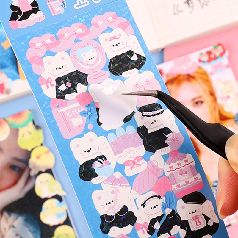 Stiker Motif Kartun Hewan Untuk Dekorasi Handbook DIY