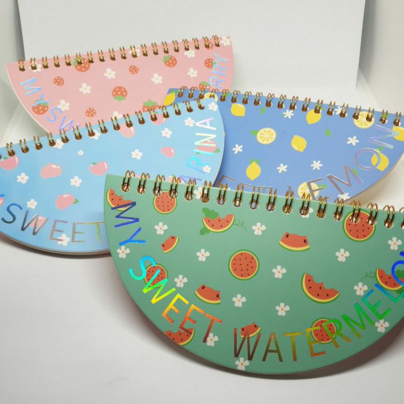 

Note Book Semi Circle dengan Tema Buah dan Kertas Bergaris