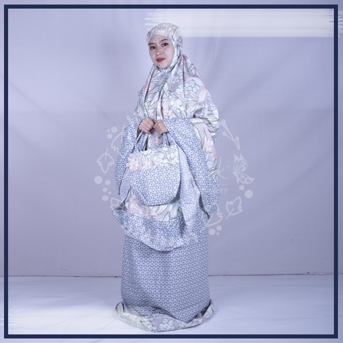 MUKENA KATUN JEPANG BUNGA BAKUNG