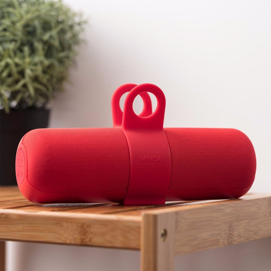 BLUETOOTH SPEAKER MINISO SUPER BASS MERAH