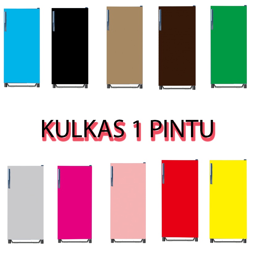 Sticker Kulkas 1 Pintu WARNA POLOS