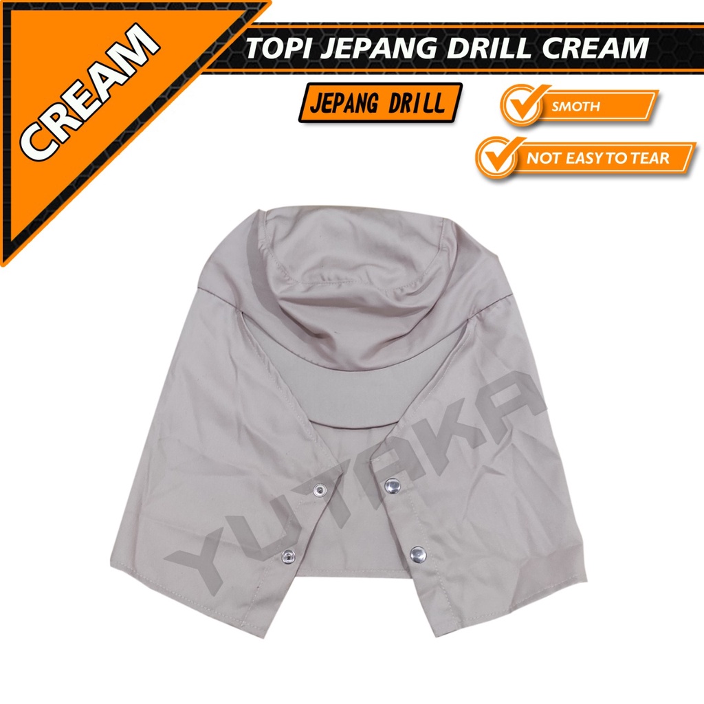 TOPI JEPANG DRIL warna cream/murah Topi Wellding Topi welding Kerpus bahan drill cream