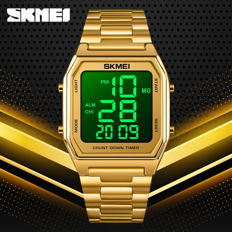 SKMEI 1735 Jam Tangan Pria Digital Tali Stainless WATCHKITE WKOS