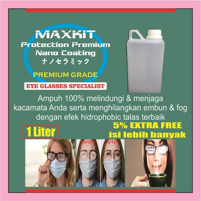 CAIRAN PENGHILANG EMBUN KACAMATA 1 Liter Murah Ekonomis Refill Anti Fog, Air Pembersih Kacamata Rena