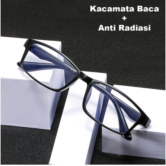 Kacamata Baca Lensa Plus Anti Radiasi +1.00 s/d + 4.00 Kacamata Pria Wanita Reading Glasses 2525 Anti Blue Light