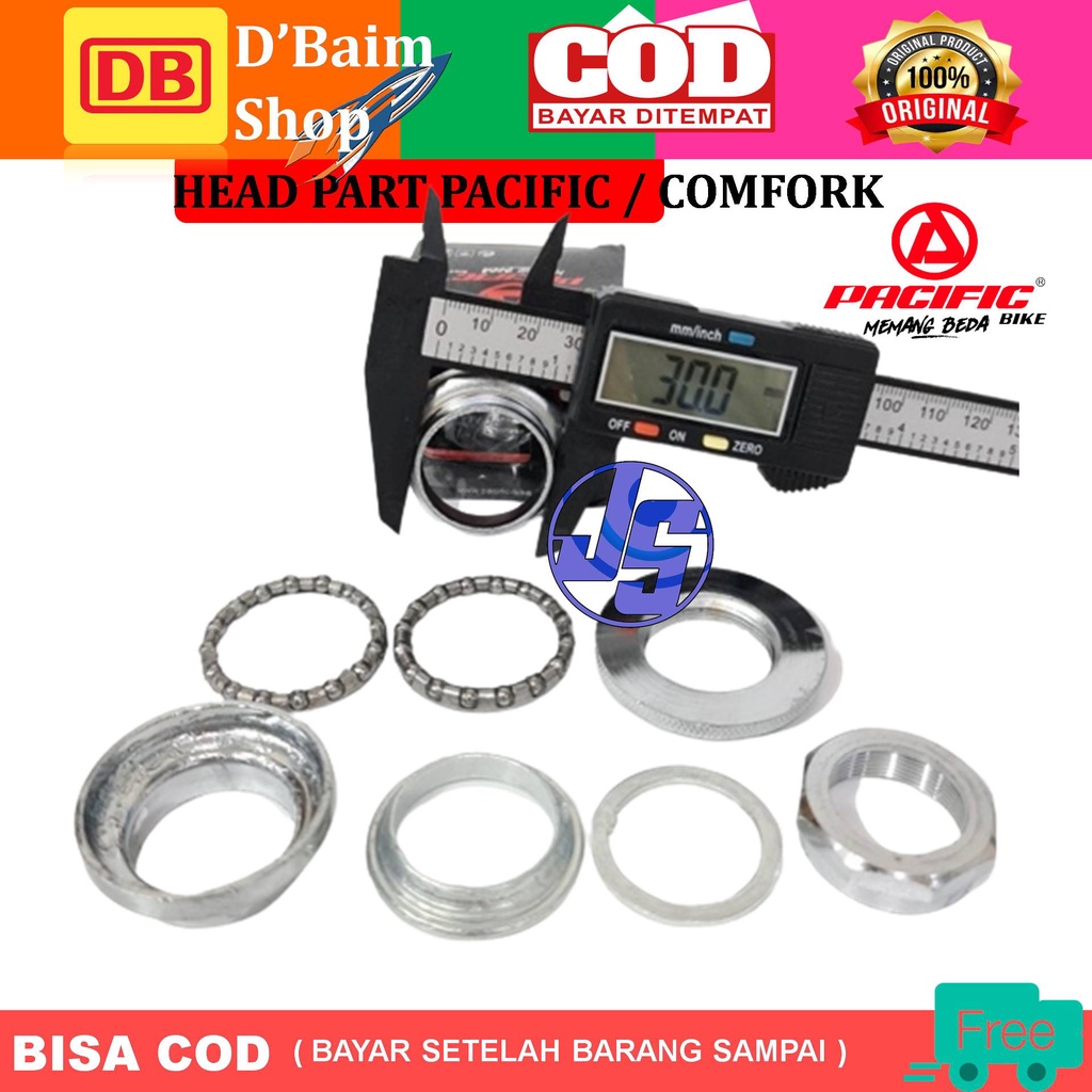 Head Parts Set Head Parts Kom Stang Kom Stir Mangkok Stir Comfork Sepeda Pacific SP-D407 Ukuran Standart 22.2