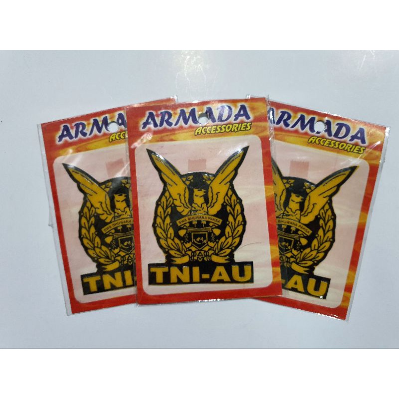 Stiker Kilap kaca TNI AU ( 1 PCS ) | Stiker motor TNI AU | Stiker Mobil TNI AU