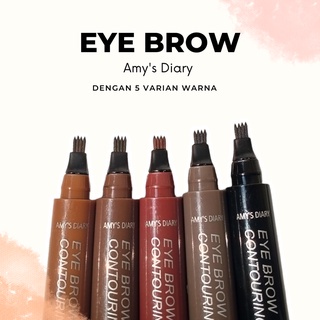 [BPOM] Amy'sdiaryofficialstore my 4- tip brown eyebrow pensil alis Waterproff (ORIGINAL)