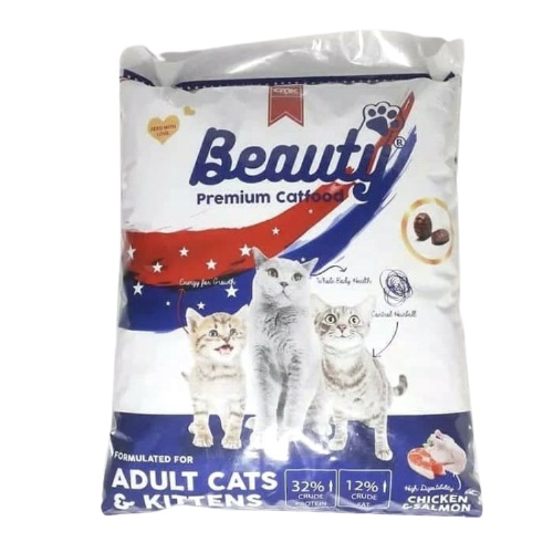 Makanan Kucing Kering BEAUTY 500 Gram - 800 Gram - 1 KG / Dry Cat Food Murah