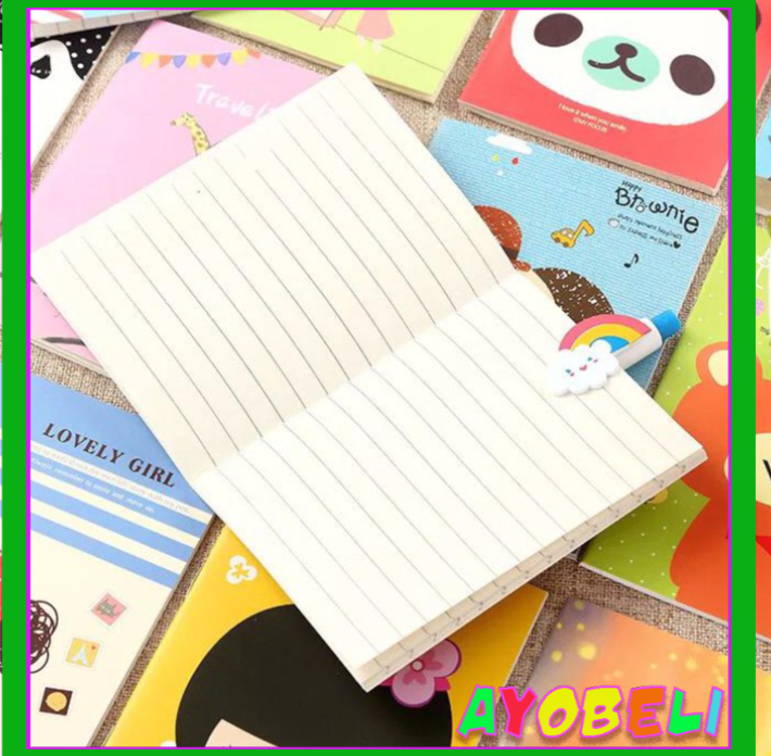 

AYOBELI Buku Tulis Mini Cartoon Note Book Kartun Catatan Memo Pad Lucu Anak Sekolah Impor Murah