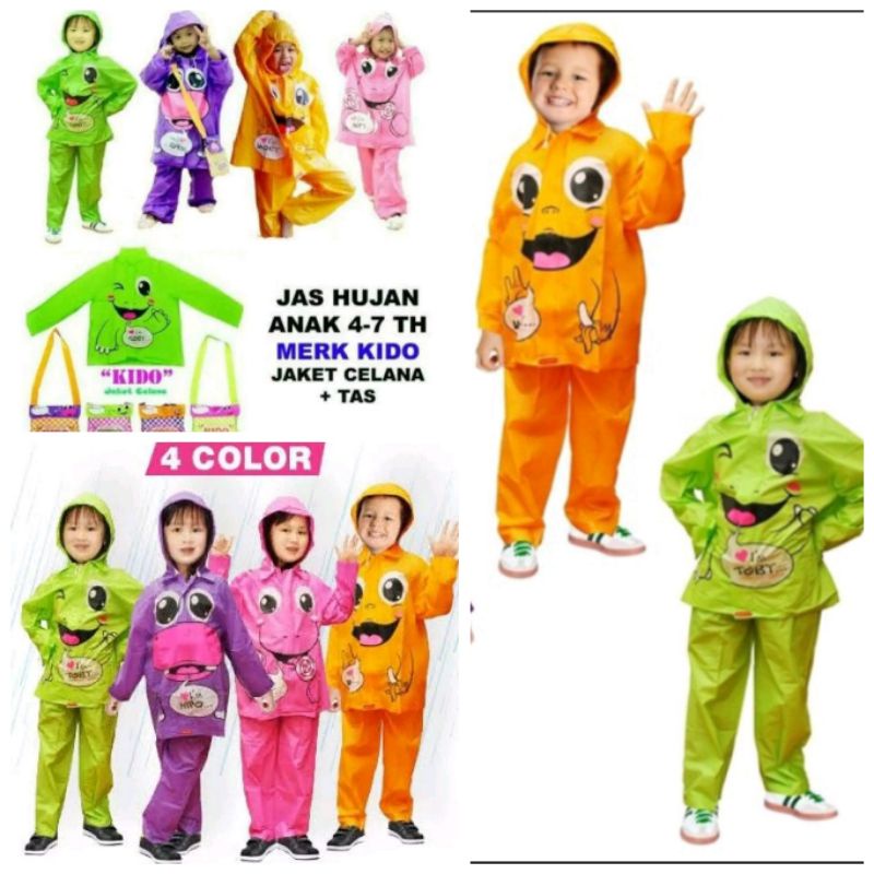 jas hujan anak + bonus tas