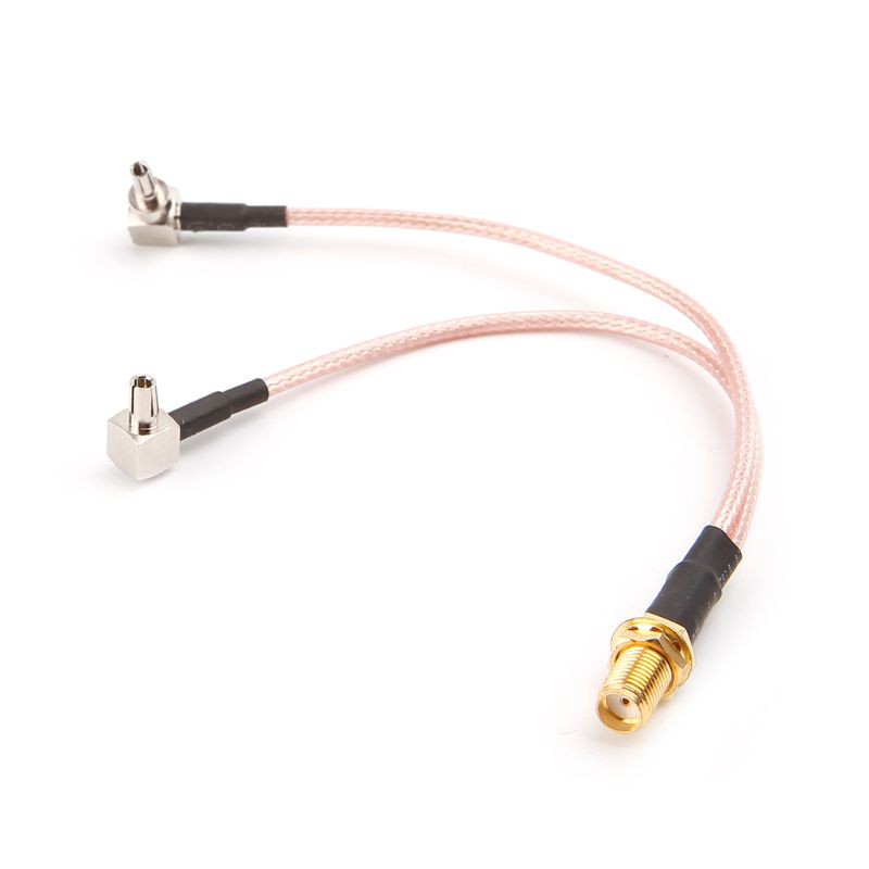 Y Kabel Splitter Y Tipe SMA Female Jack to TS9 &amp; CRC9 Male 2 Plug RG316 Pigtail