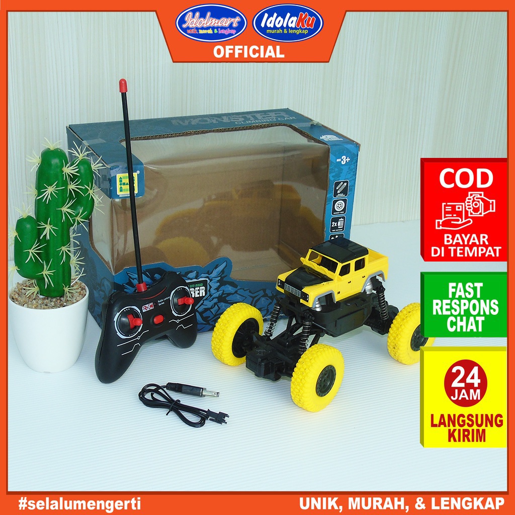 IDOLAKU Mainan Anak Remote Control Climbing Car