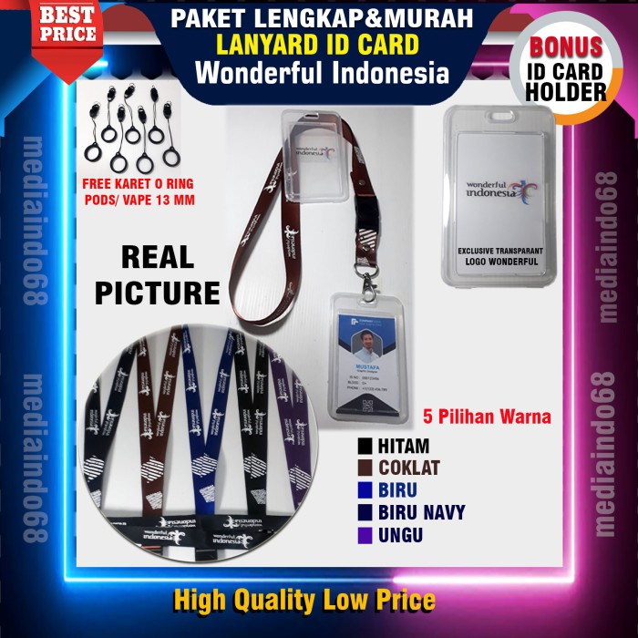 

Produk Unggulan Lanyard Tali Id Wonderful Indonesia 5 Varian Termurah Berkualitas