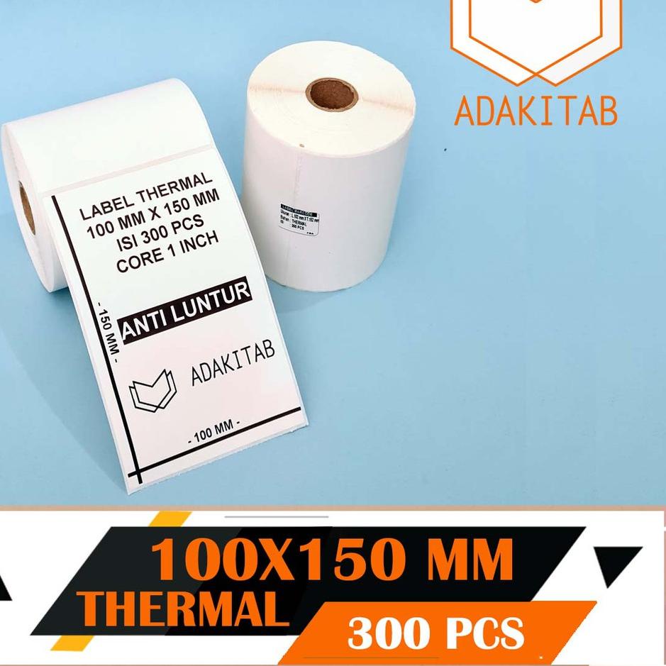 

Berkualitas! LABEL STICKER BARE DIRECT THERMAL 100 MM X 150 MM ISI 300 .