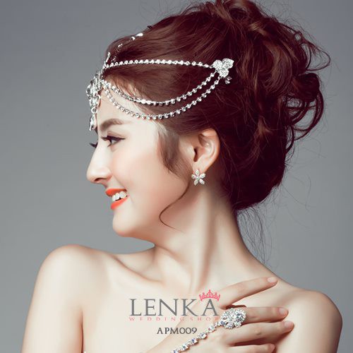 [PRODUK TERLARIS] AKSESORIS RAMBUT HIASAN KEPALA PENGANTIN PESTA MODERN APM009