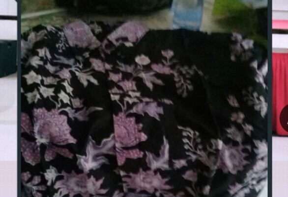 (couple Keluarga ) Batik Couple Keluarga Sania Ruffle Ori Ndoro Jowi Dnt - Motif Cibulan Ungu