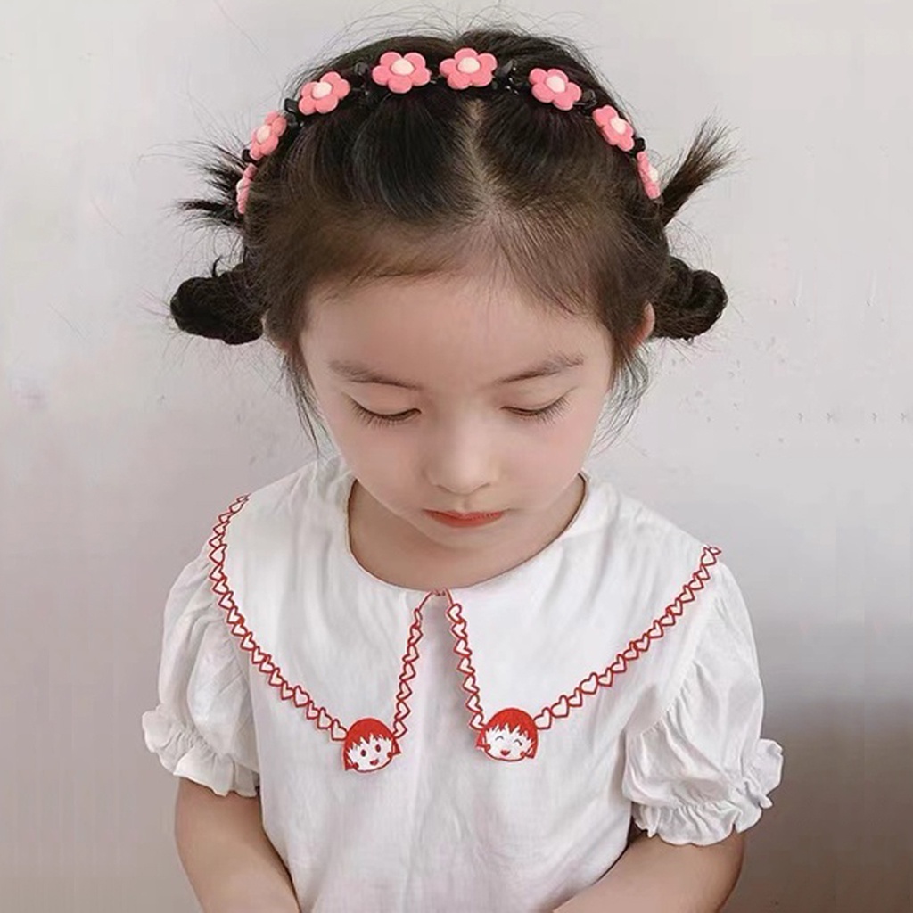 ❤️GTB❤️ Ikat Kepala Anak Fashion Korea 2 in 1 Jepit Rambut Pola Kartun Jepit Rambut Lingkaran Rambut R700