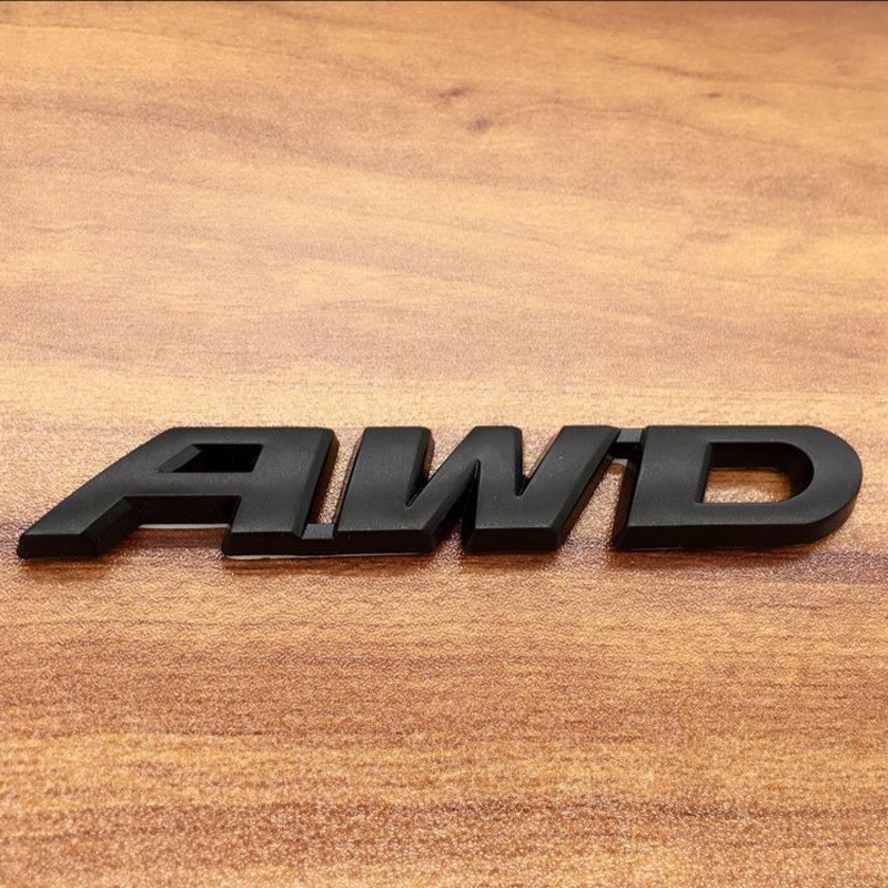 1 X Metal AWD Logo Car Rear Trunk Lid Emblem Badge Sticker Decal Toyota Honda