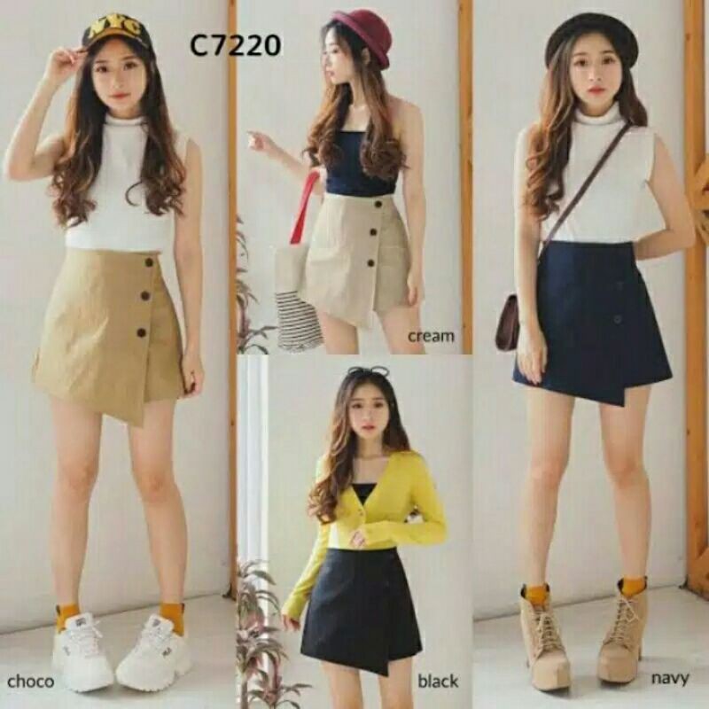 NEW KOREAN SKORT POLOS / ROK CELANA PENDEK / KOREAN MINI SKIRT / KALEO PANTS / HOTPANTS KALEO