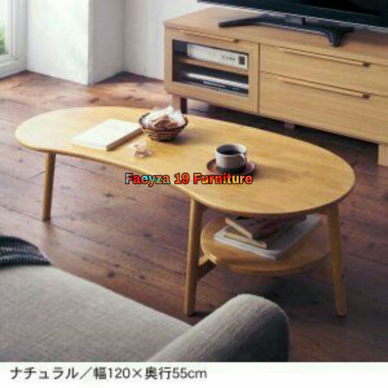 Meja Tamu Oval Minimalis