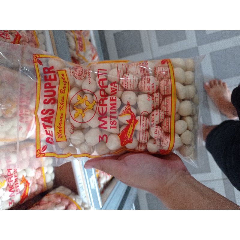 

kerupuk getas super khas bangka/Cap 3 merpati istimewa/250gr