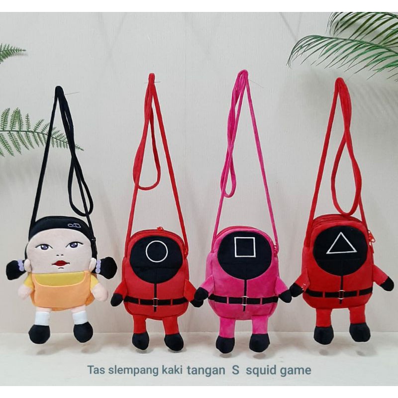 Tas Selempang Squid Game Size S/tas selempang anak lucu/tas anak perempuan/Tas Peppa Pig/Selempang Panda Stitch