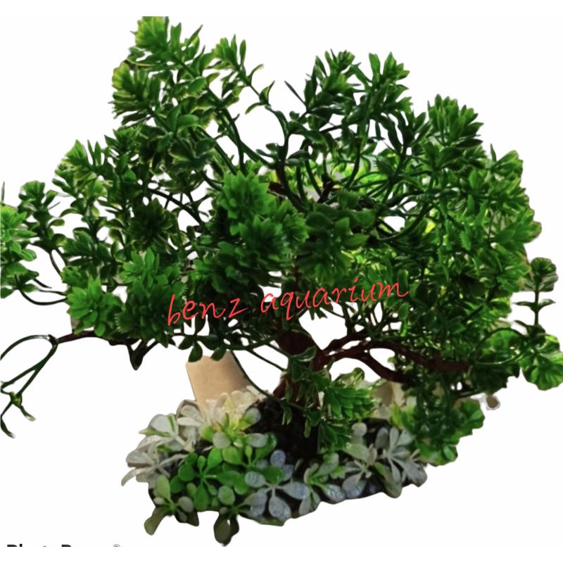 Hiasan Aquarium Bonsai Plastik Import Tanaman Aquascape
