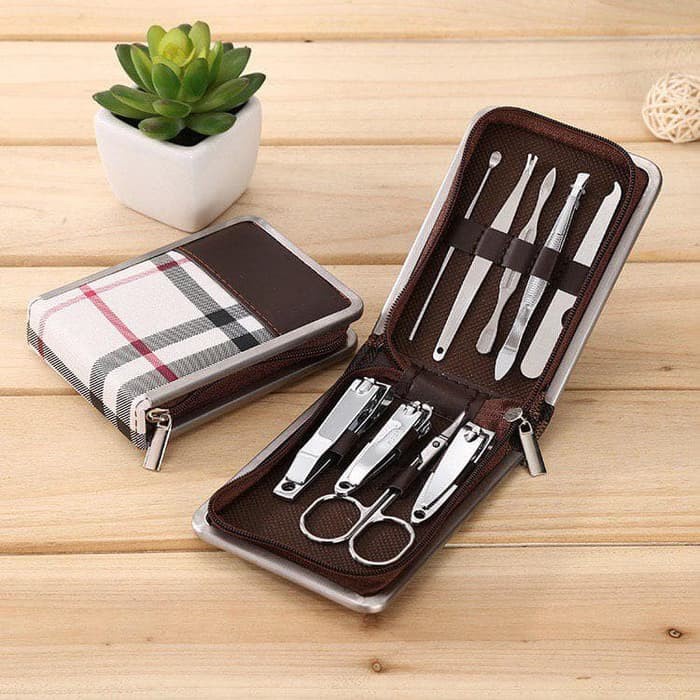 Manicure Pedicure Set Isi 9 Pcs Gunting Kuku 1 Set In 9