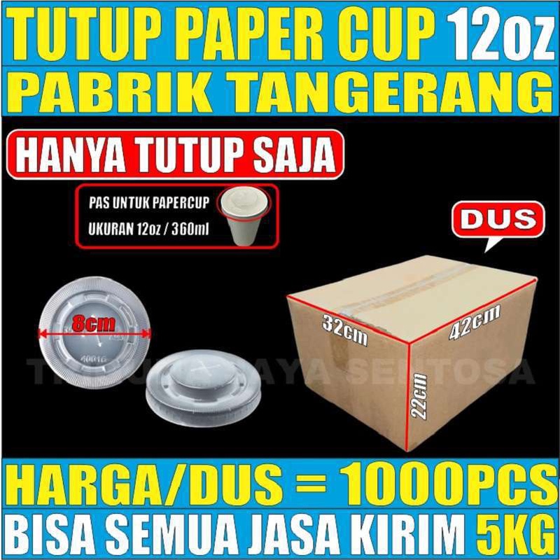 Tutup Paper cup 12oz Dus Semua Jasa Kirim Ekspedisi Hanya Lid Gelas