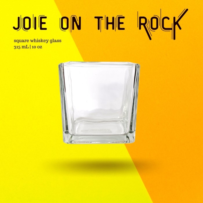 JOIE on the ROCK Square Whiskey Glass | Gelas Kotak Kaca | Gelas Bar