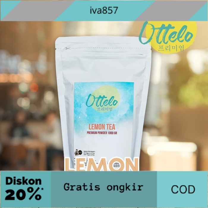 

PROMO Powder LEMON TEA 1000gr Merk Ottelo Bubuk Minuman Premium Halal GRATIS ONGKIR