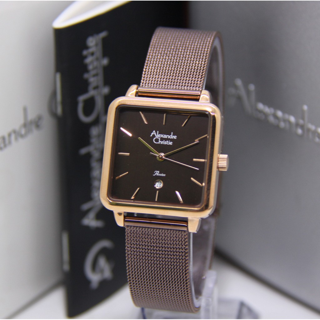 ALEXANDRE CHRISTIE 2869 BROWN WANITA ORIGINAL AC2869 AC 2869 JAM TANGAN CEWEK ARLOJI CEWEK