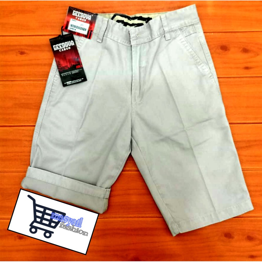 Celana Pendek Chino Cinos Pria Dewasa Bahan Katun Wash Non Streach Tebal Ukuran Jumbo