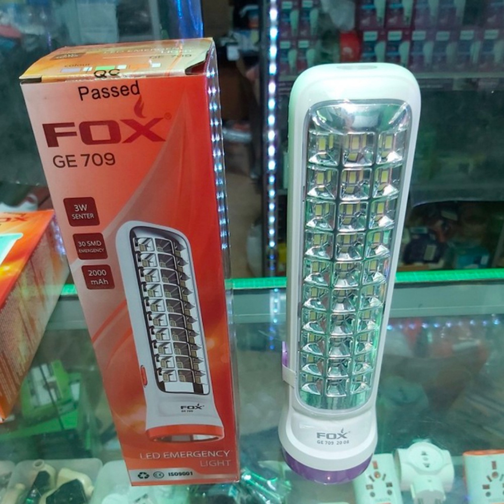 LAMPU EMERGENCY LED/SENTER EMERGENCY LAMP/LAMPU SENTER EMERGENCY FOX GE 709/LAMPU  DARURAT UNTUK MAT