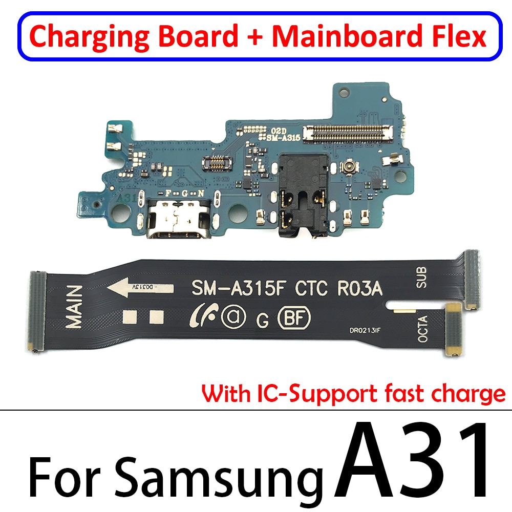 USB Charging Board Port Dock Connector + Main Board Motherboard Flex Cable For Samsung A10S A20S A30S A50s A31 A41 A51 A71 A21s-A31 Mainflex And Usb