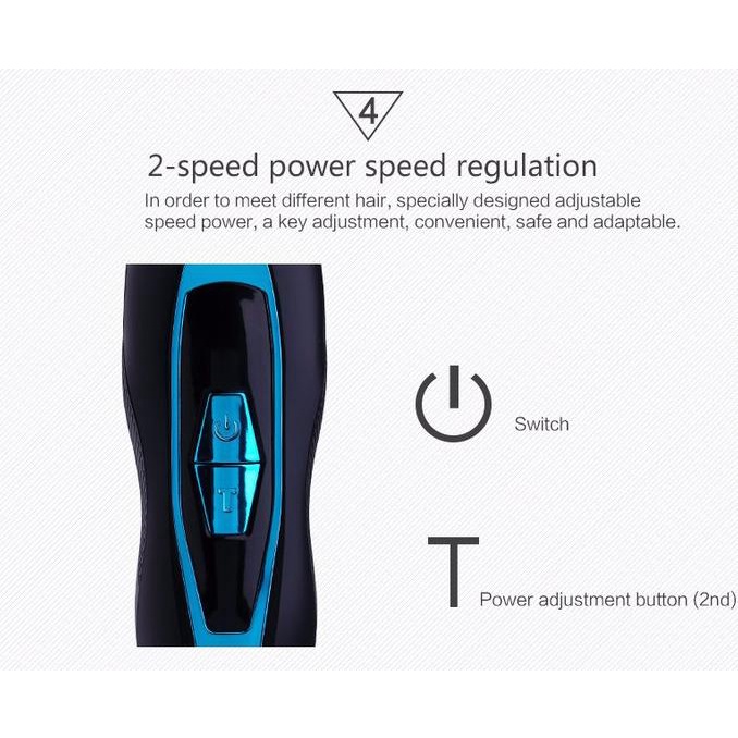 KEMEI KM-4003 Waterproof Electric Trimmer Hair Clipper Beard Trimmer