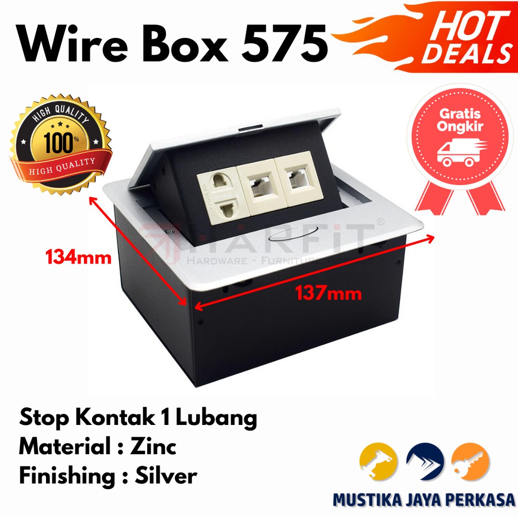 Wire Box Steker Slot Colokan Listrik Meja Minimalis Stop Kontak Meja