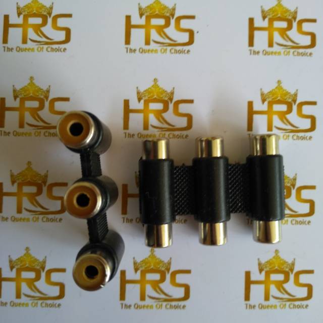 Cabang triple cover rca to rca jack sambungan adapter rca triple H