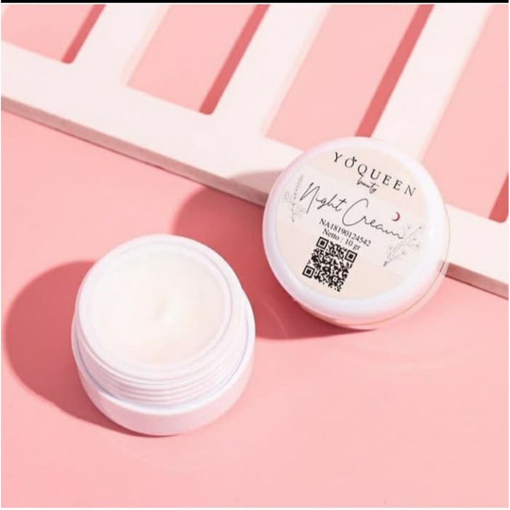 TERBARU NIGHT CREAM Untuk Brightening & Glowing Skin By YOQUEEN BEAUTY (BPOM)