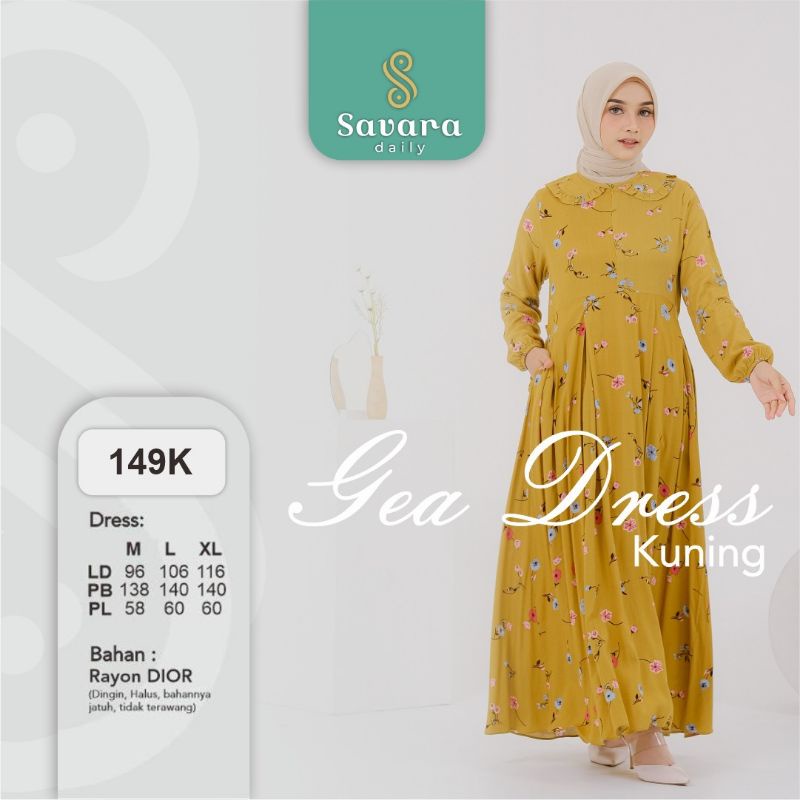 ready stock dress Gea by Savara daily gamis Gea by Savara daily